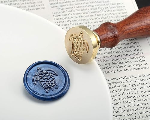 Miniatura 6 de Sello de cera de tortuga marina, sello de sellado vintage Yoption, ideal para adornar letras, sobres, invitaciones de boda, paquetes de vino, etc.
