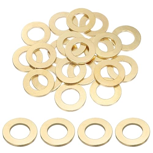 uxcell 20 piezas de arandela plana de latón M16, arandelas de sellado de metal de 30 mm de diámetro interior x 16 mm de diámetro exterior x 2,5 mm