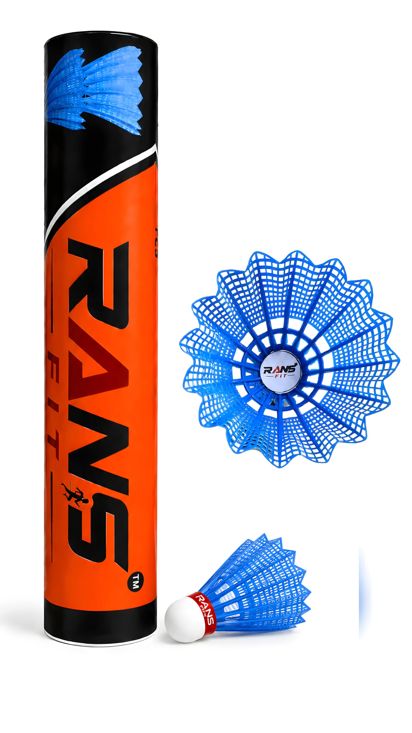 RANSFIT-NH18 Nylon Badminton ShuttlecockS - (Blue.Medium, 78, Pack of 10) | FLIGHT STABILITY | Ideal for Beginners & Daily Practice,-picture-13