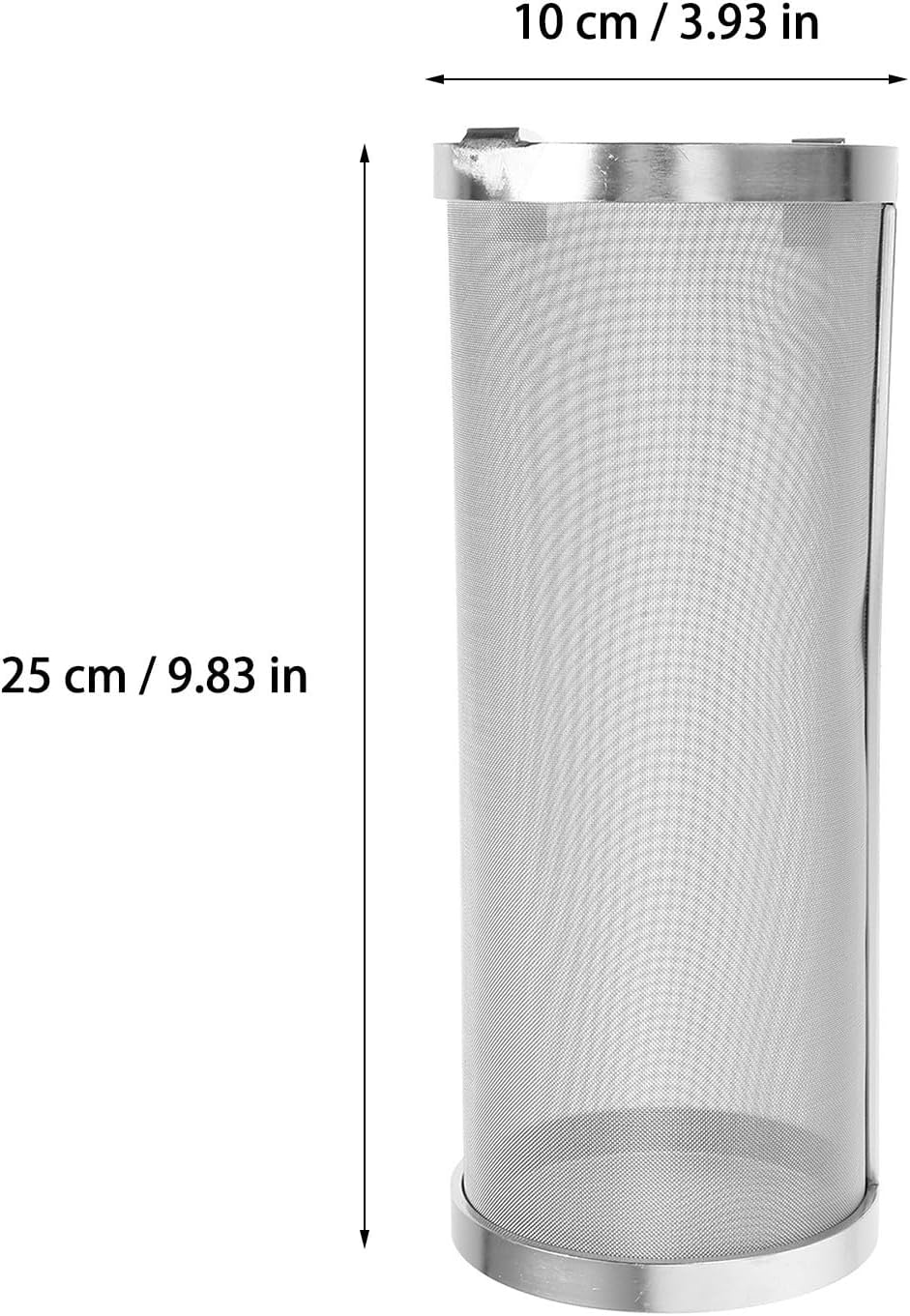 BESTYASH Mesh Cylinder Strainer with 50 Mesh Filter Stainless Steel Beer Brewing Reusable Brewing Strainer for Grain and Hops and Beer Fest Party Use