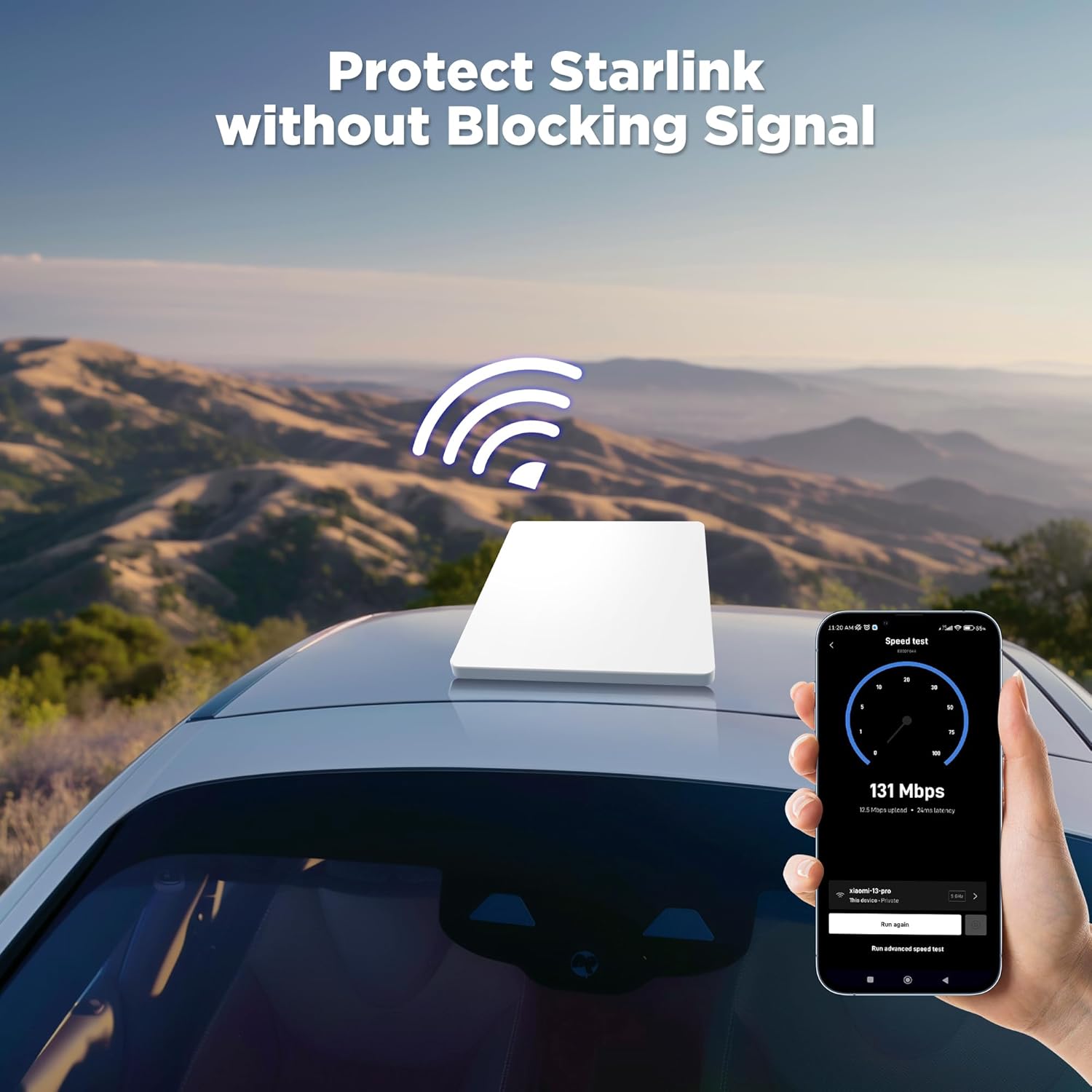 Starlink Mini Protective Case Silicone Cover with Car Sunroof Mount