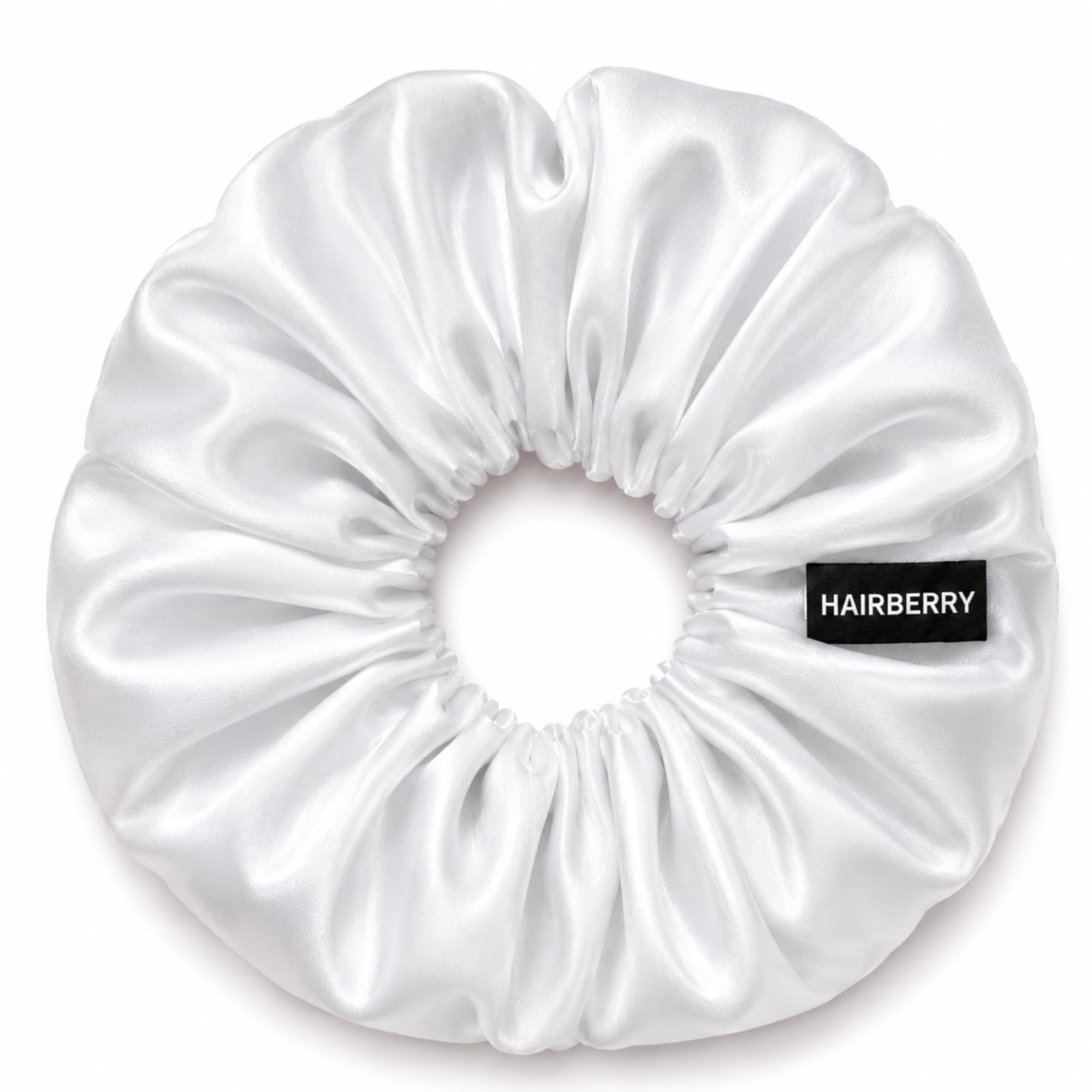 HAIRBERRY Handmade White Hair Scrunchies for Women & Girls – Soft Elastic Hair Ties – No Damage, Stretchable Hair Bands for Thick & Thin Hair – Stylish & Comfortable Ponytail Holders-image-17