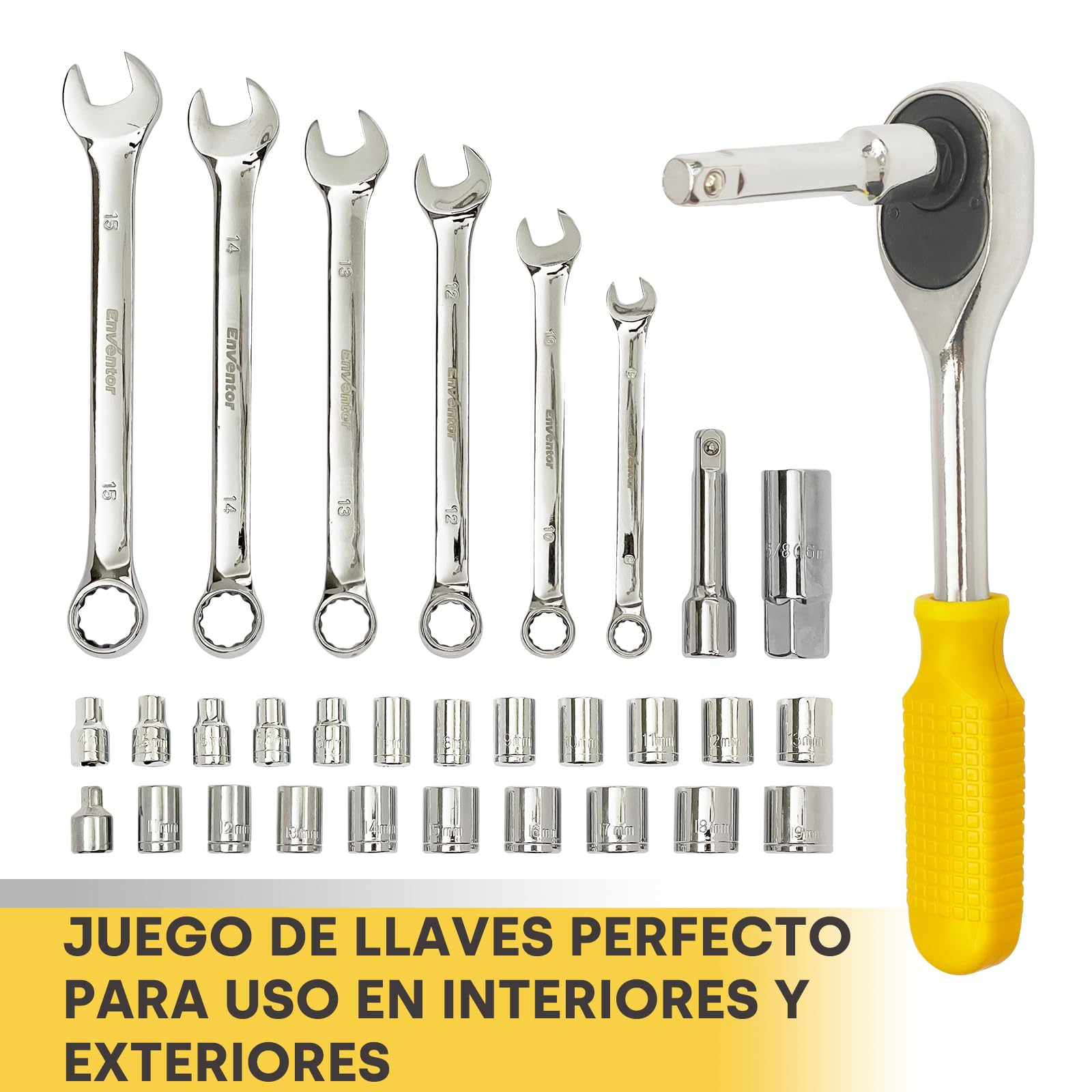 Enventor Caja de Herramientas Completa 280 Piezas, Maletin Herramientas de Mano de Uso General, Kit Juego de Herramientas, Set Herramientas Portable para Bricolaje y Arreglos Diarios