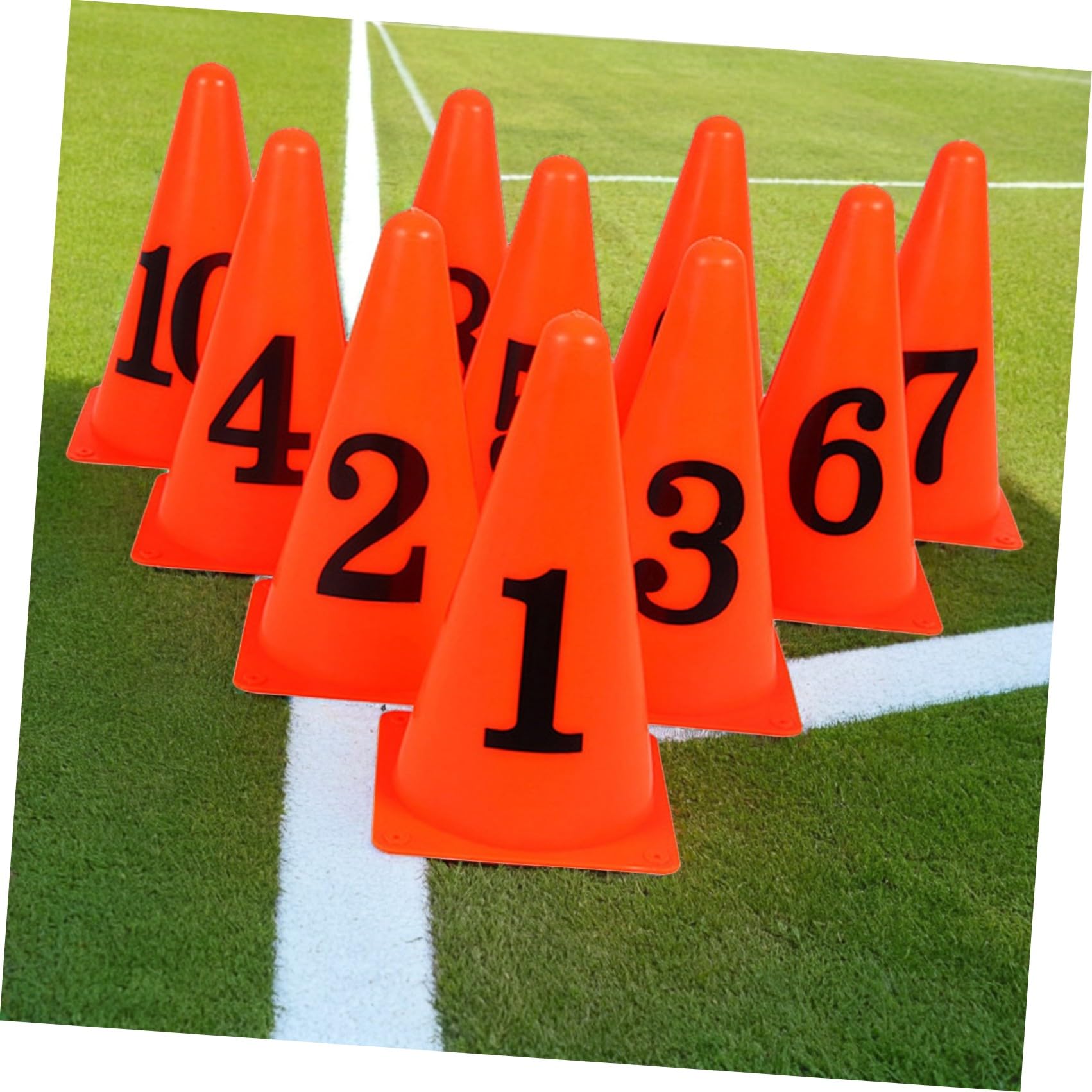 10 Conos Marcadores Piezas de Entrenamiento de Fútbol Pe para Jugadores