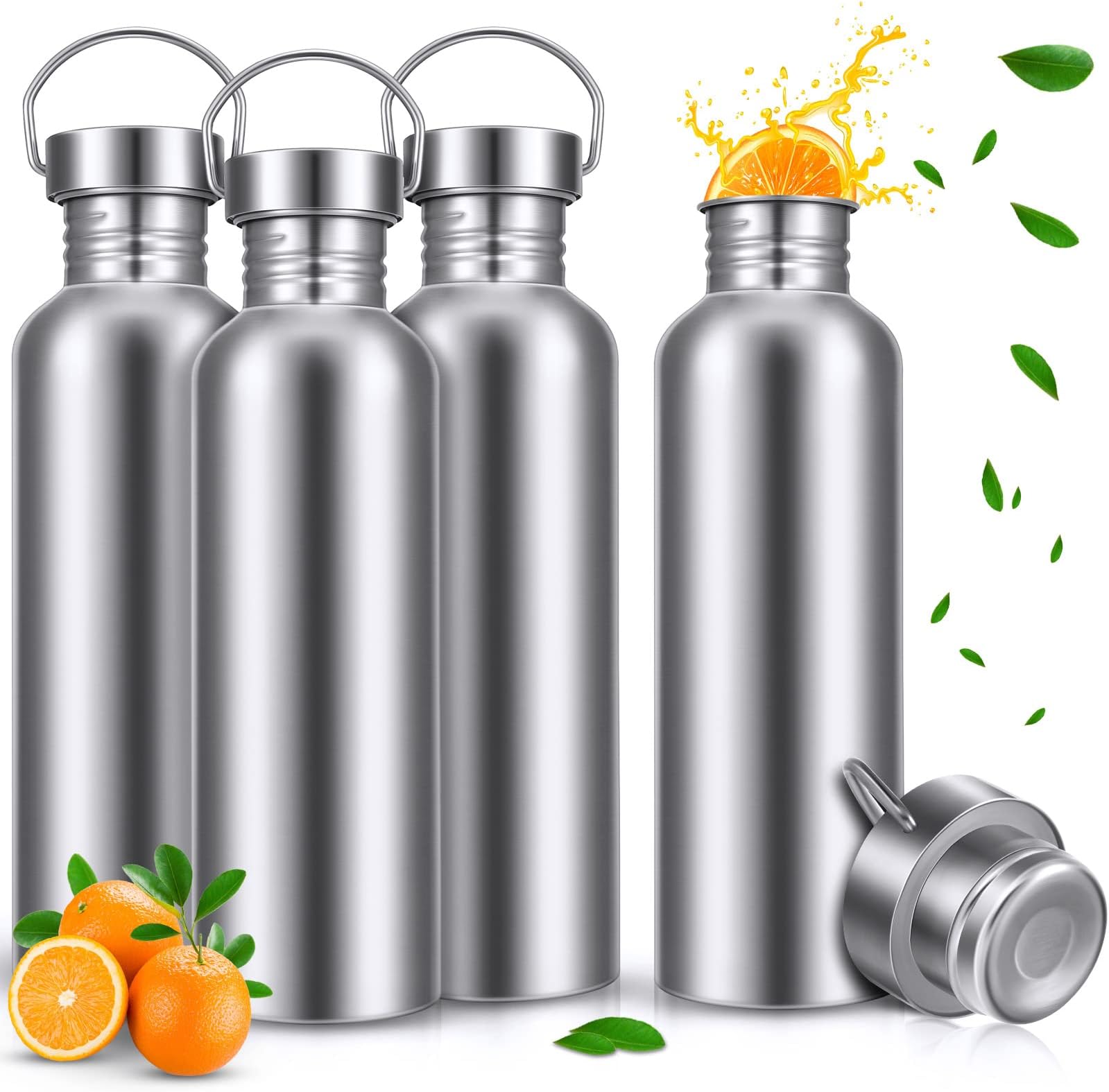 Amazon.com: Bambaw 16 Oz Water Bottle | Water Bottle Stainless Steel ...