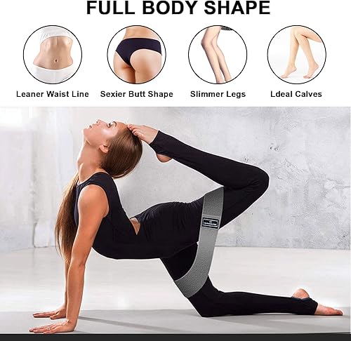 Miniatura 4 de Bandas de resistencia para entrenamiento, bandas de entrenamiento de tela, bandas de bucle de resistencia, bandas gruesas antideslizantes para