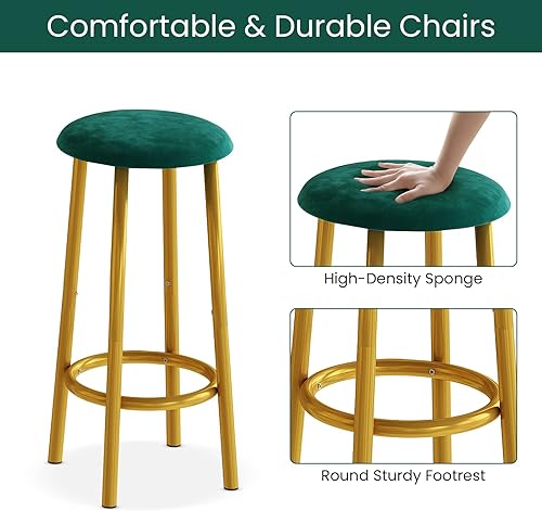 Miniatura 3 de DKLGG Juego de mesa de bar de 3 piezas moderno juego de mesa de cocina con estantes de almacenamiento de 3 niveles mesa de comedor y sillas mesa de