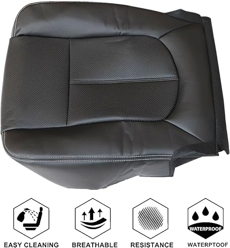 Miniatura 5 de NLQR Fundas de asiento de repuesto para el lado del conductor y del pasajero, color negro, compatible con Ford F250 F350 F450 F550 Lariat 2011 2012