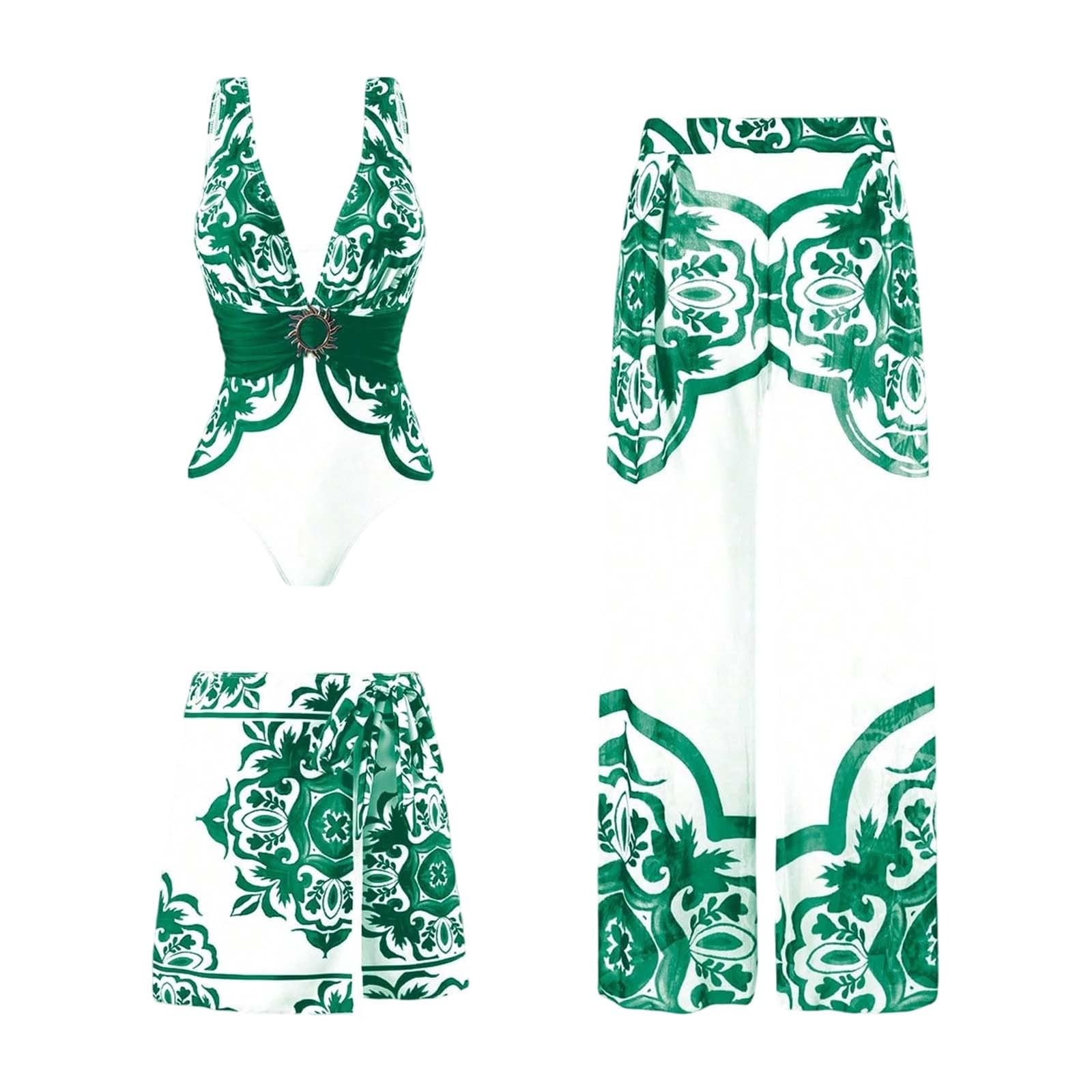 2026 Donna Bikini Reggiseno Mare Triangolo Tanga Abiti da Spiaggia Sexy, Taglio Alto con Lacci Costumi Stampa Floreale Imbottito, Perizoma Beachwear Due Pezzi Set#2