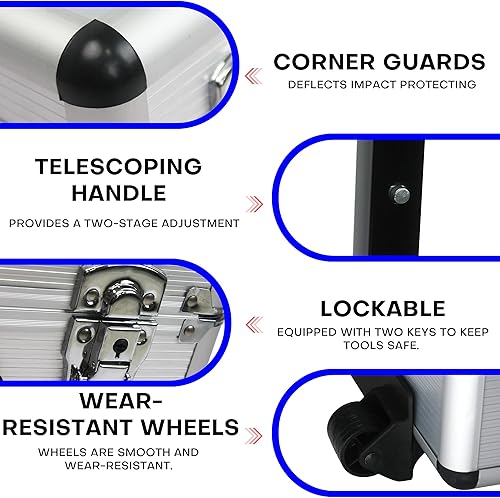 Miniatura 2 de Juego de 238 cajas de herramientas para el hogar, color negro y rojo, kit de herramientas artesanales con estuche de almacenamiento de herramientas