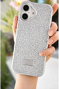 Coverzone Apple İPhone 17 ile Uyumlu Elmas Desen Taşlı Kılıf – 2 mm Kamera Çıkıntı Koruma, Işıltılı Lüks Şık Darbe Emici Kapak