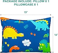 Vista 3 de Cottonblue - Almohada para niños pequeños con funda de almohada de 100 % algodón orgánico de 14 x 19 pulgadas, para dormir, lavable a máquina