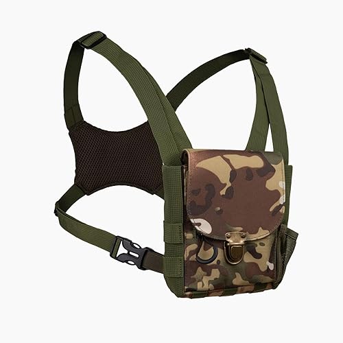 Miniatura 7 de BinoM8 Arnés para binoculares con hebilla silenciosa y fácil, bolsas para llaves, mapas y más, resistente a la intemperie, cubierta binocular de