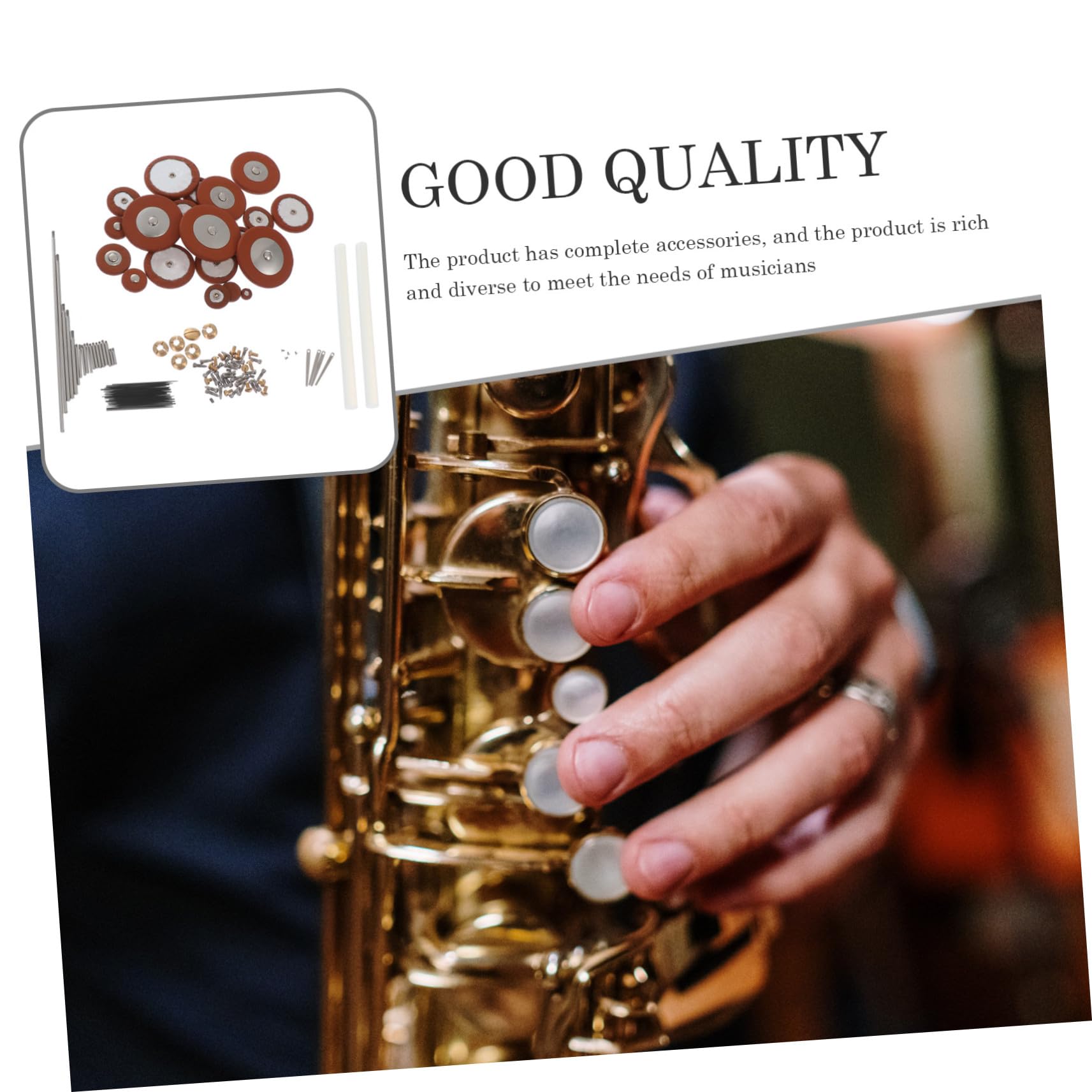 minkissy Kit Riparazione Sax Contralto in Inossidabile con Molle e Viti Resistenti per Strumenti Fiato Compatto per Manutenzione e Riparazioni Te Accessori Pratici e Durevoli per Saxophone