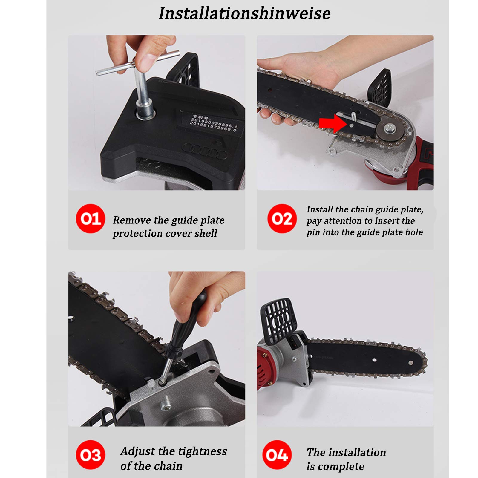 Tronconneuse Electrique sans Fil, Scie a Bois avec Batterie et Chargeur, Scie Miniature de Jardin pour La Coupe De Bois De Branche d'arbre, Mini Chainsaw