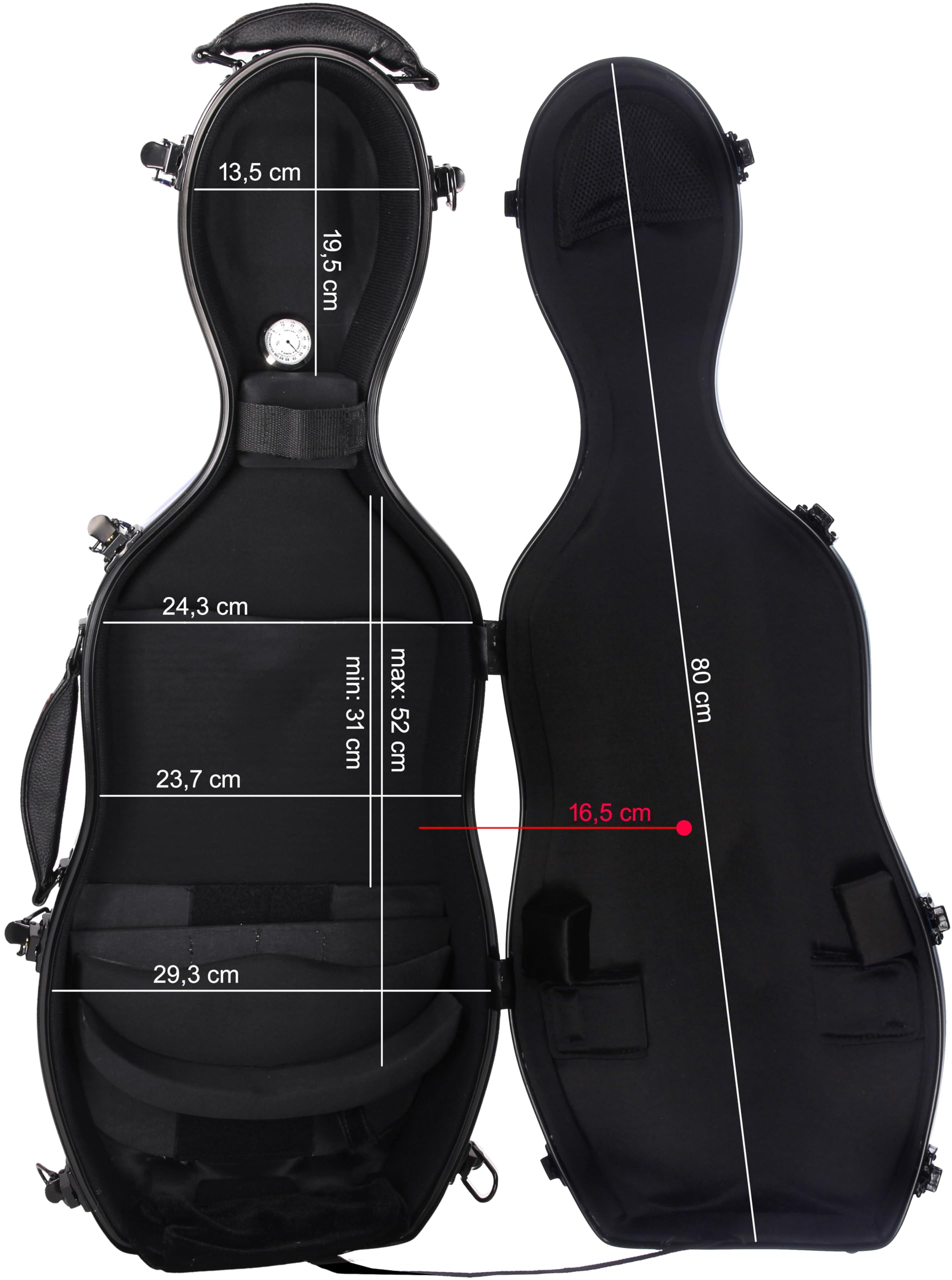 M-Case Custodia per Viola Fiberglass 38-43 Ultra Light verde mare borsa musicale