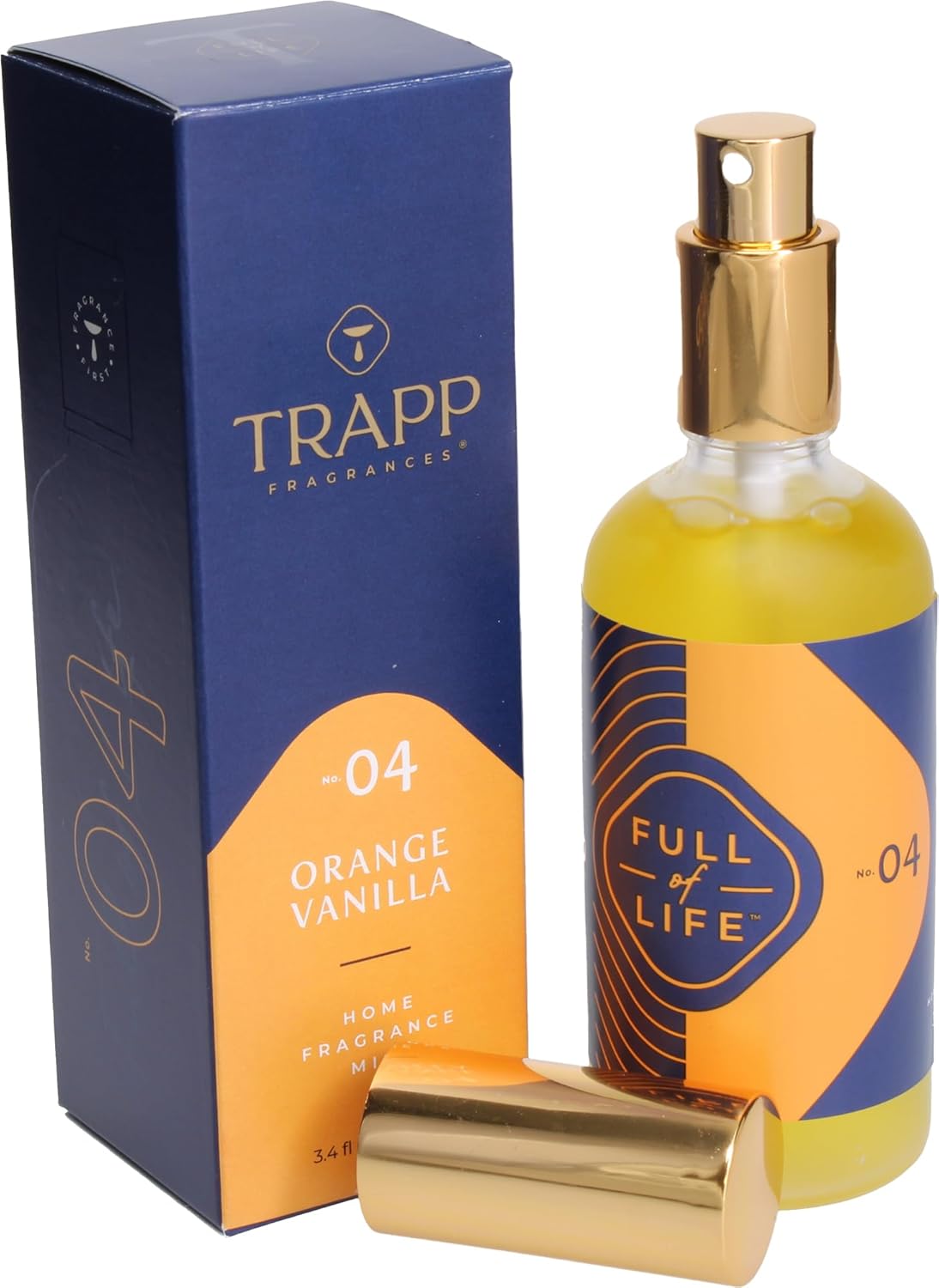 Trapp - No. 4 Orange Vanilla - 3.4 oz. Fragrance Mist (2 Pack) - Aromatic Home Fragrance with Fruity Scent Notes of Brazilian Orange, Tahitian Vanilla, & Tonka Bean