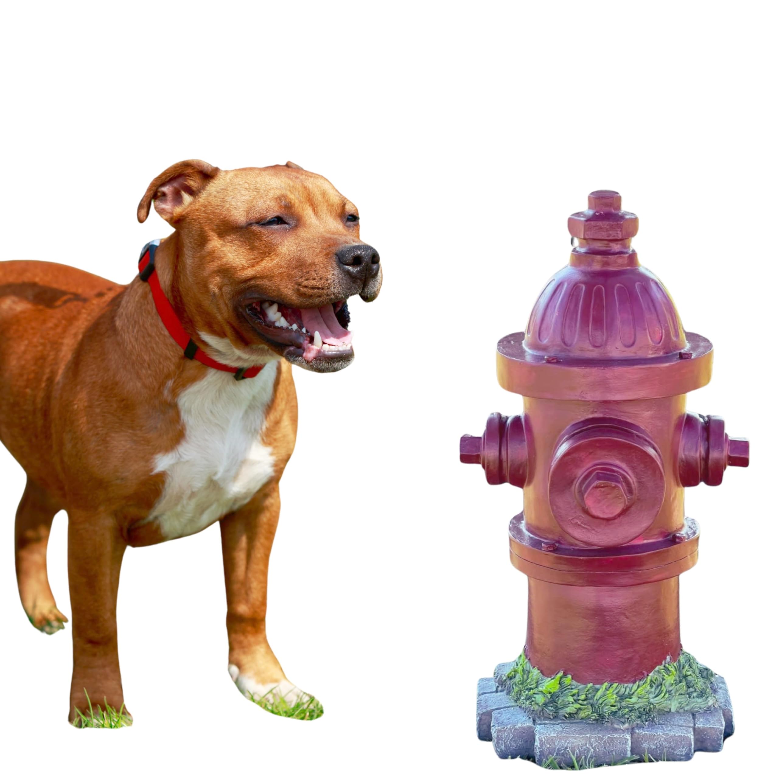 Bellaa 22472 Fire Hydrant Statue Dog Training Lamp Post 14 inch Indoor Home Outdoor Garden Sculpture Patio Lawn Yard Ornaments Decoration