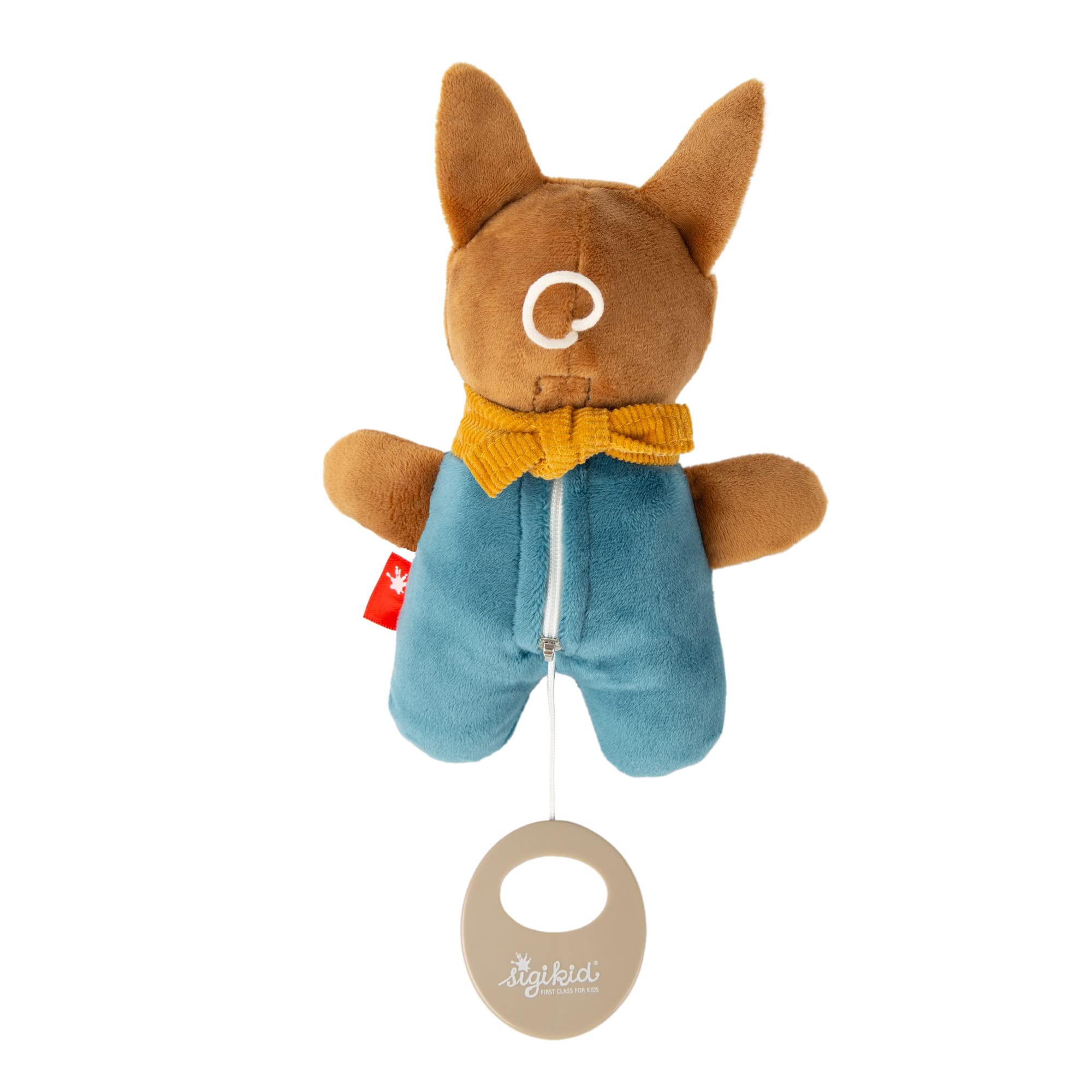 SIGIKID 43182 mini pozytywka w kształcie lisa, żółta, dla dziewcząt i chłopców od 0 do 36 miesięcy