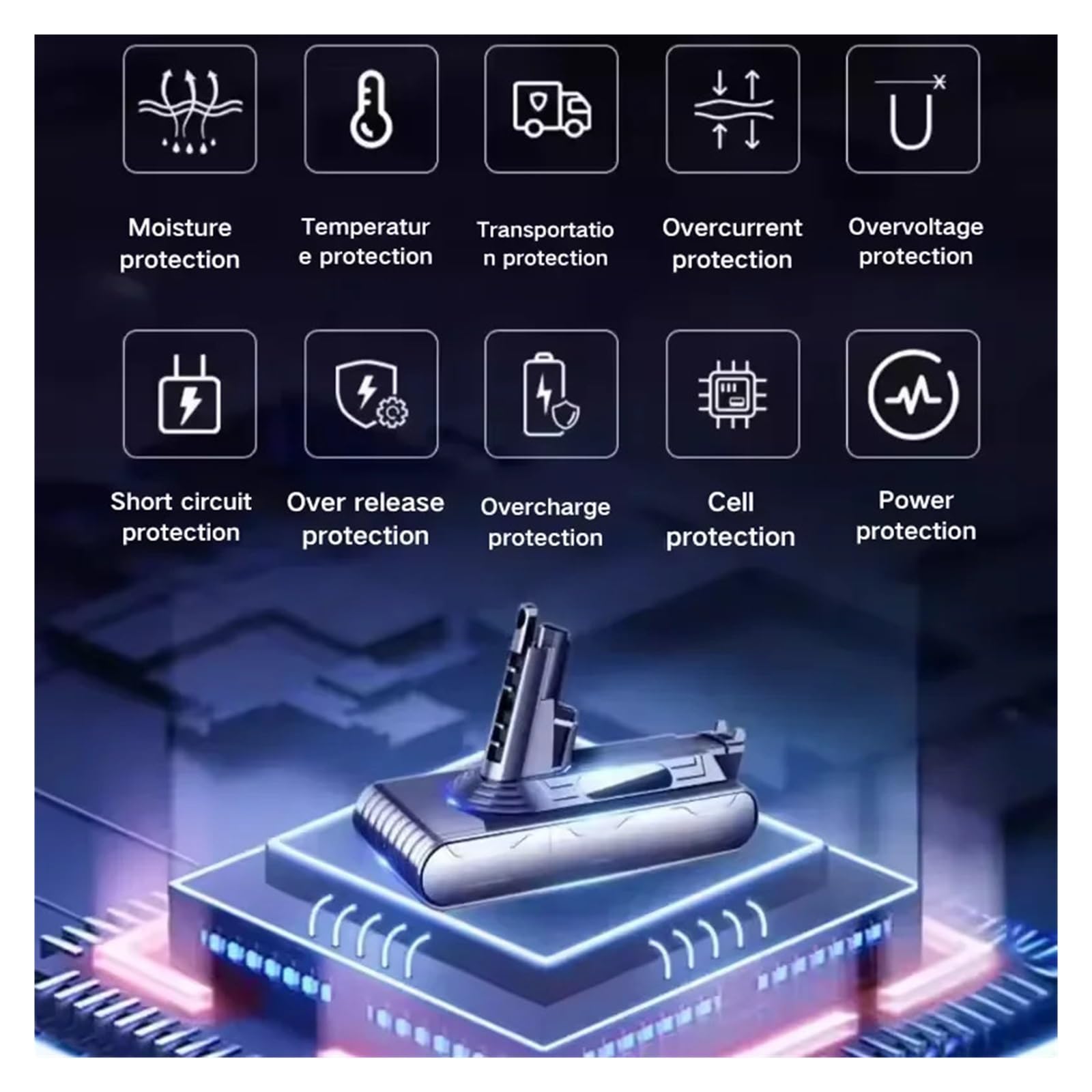 Kompatibel Mit Dyson V8 12800 MAh Staubsauger-Akku