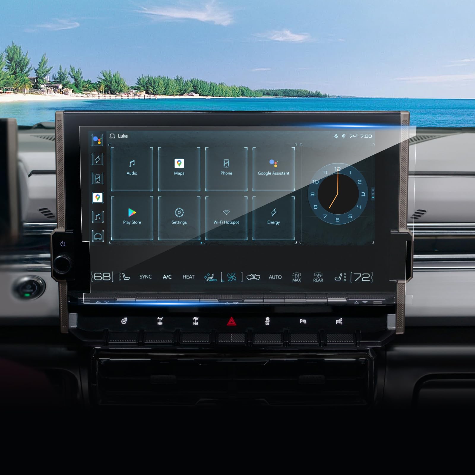 (2pcs) 2022-2025 2026 Hummer EV Screen Protector for GMC Hummer EV (2X/3X/Edition1/Carbon Fiber Edition) 13.4-inch Touchscreen, 2023 2024 2025 Hummer EV Pickup/SUV Accessories High Clarity