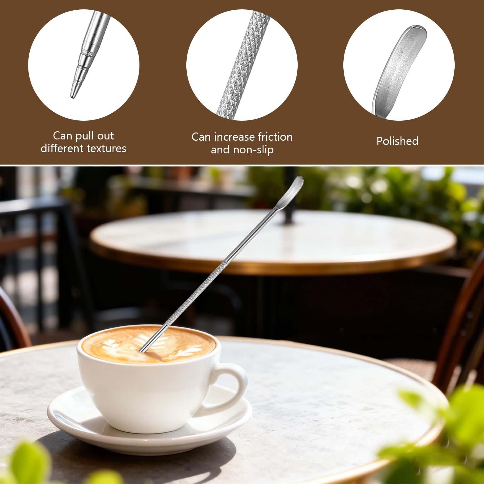 350ml Edelstahl Milchkännchen Barista Zubehör, Milchkanne Edelstahl Milchschaumkännchen, Milchaufschäumer Kanne, Aufschäumkännchen, Milchschaum Kanne, Espresso Kaffeezubehör, mit Latte Art Pen