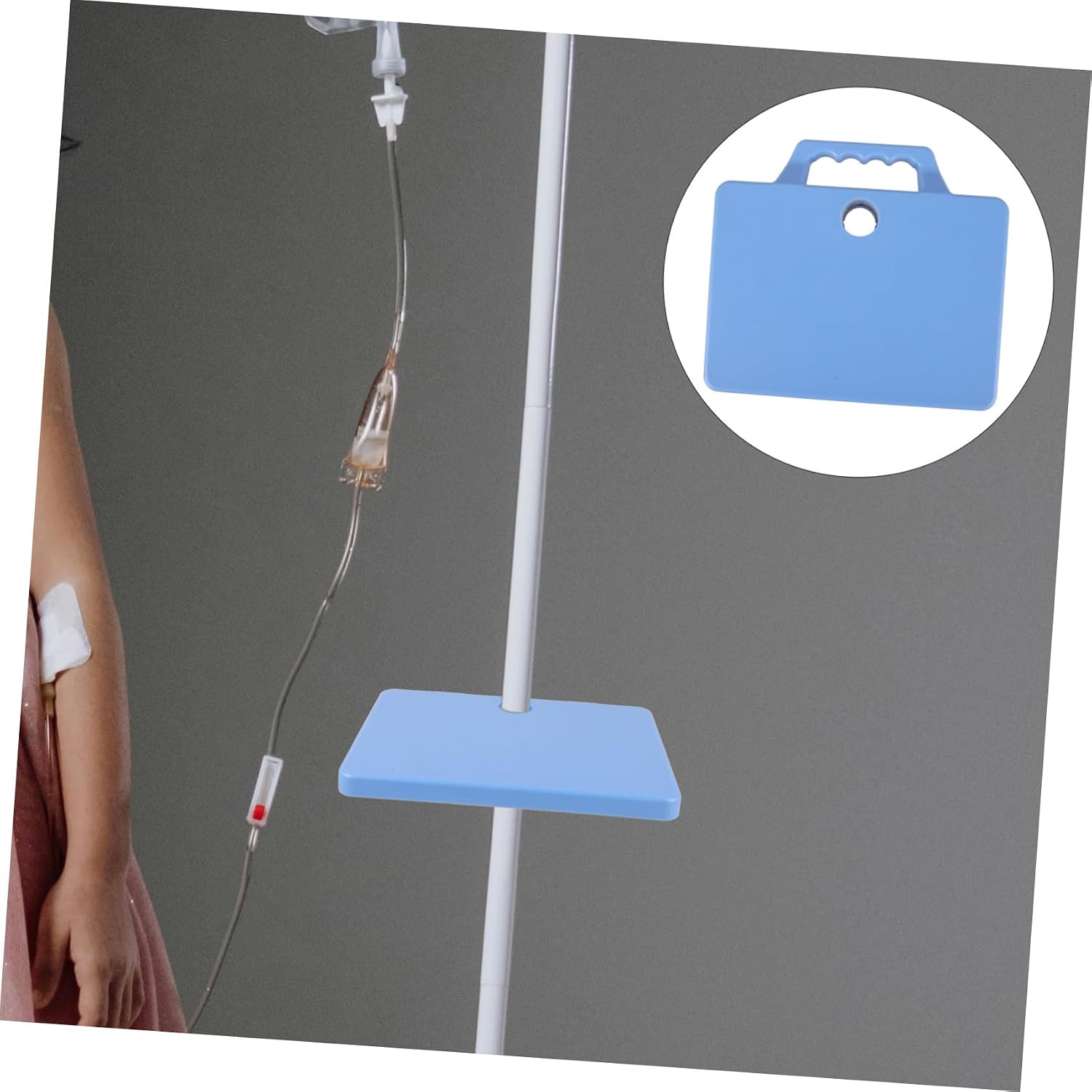 Infusion Stand Tray Abs Drip Plate for Use Extra Storage Holder Compatible with Various Infusion Stands Impact Resistant Design for Clinical Environments