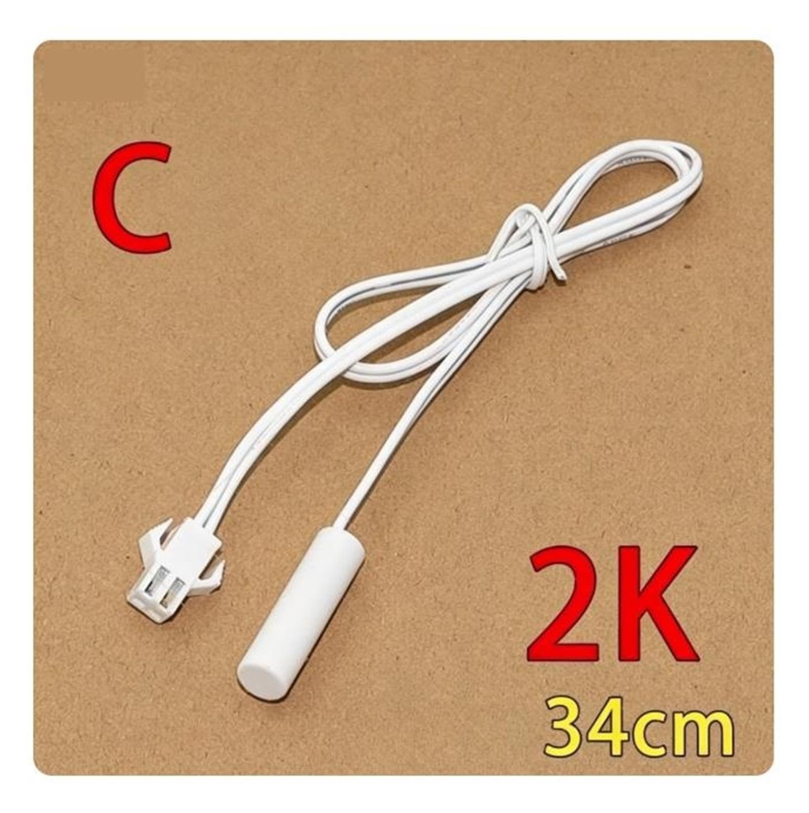 Austausch Des Kühlschrank-Abtautemperatursensors, NTC-Thermistorsonde, 2K/5K-Spezifikation, Kompatibel Mit Midea-, Hisense- Und Haier-Kühlschränken(5k 30cm)