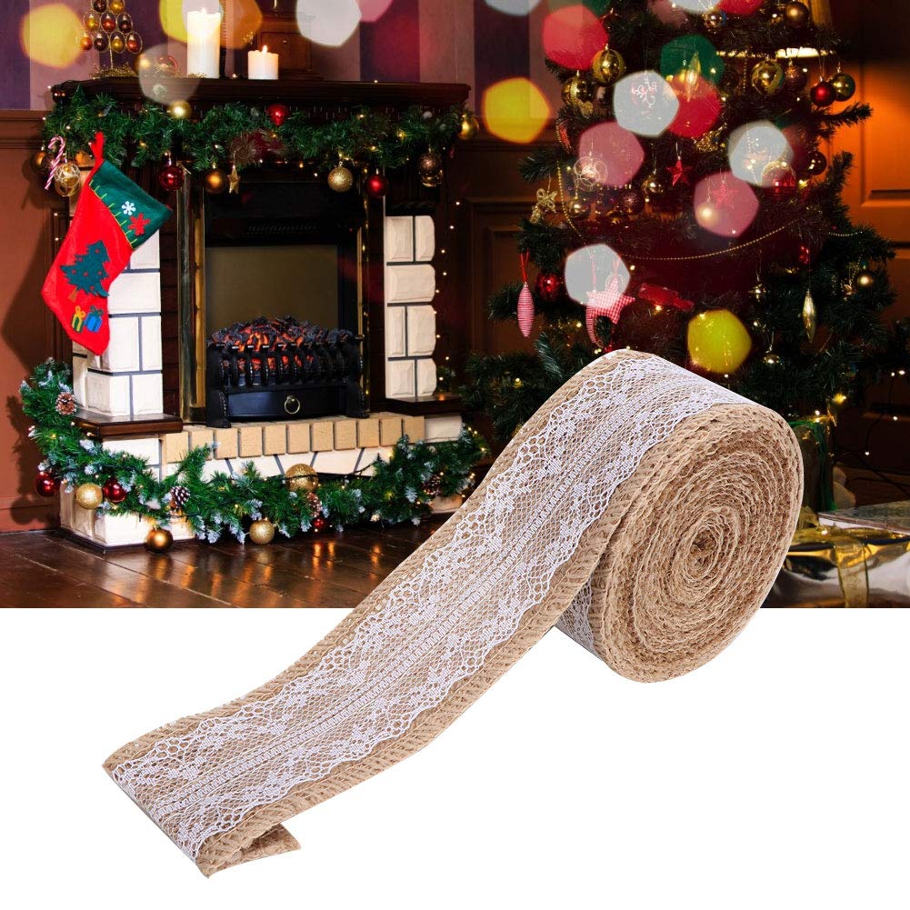 5 Rouleaux De Dentelle élastique 2 Cm - Ruban Décoratif Pour Bricolage, Noël, Mariage, Scrapbooking