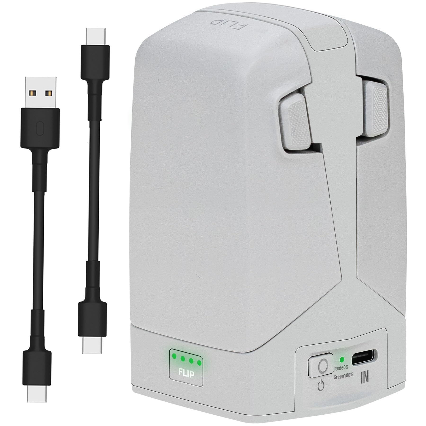 Cargador De Baterías De Doble Canal Para DJI Flip – Carga Rápida 65W Y Modo Almacenamiento