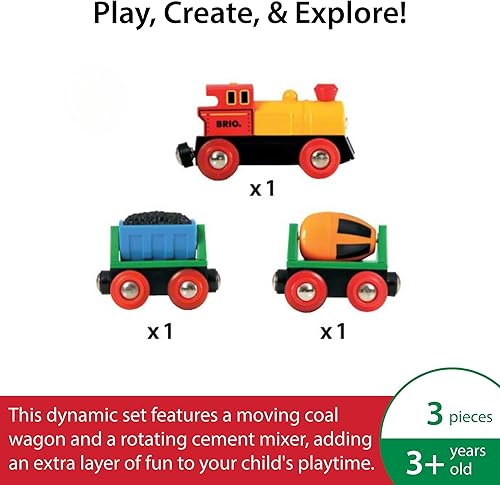 Miniatura 2 de BRIO World - 33319 - Tren de acción a pilas  Tren de juguete de 3 piezas para niños a partir de 3 años