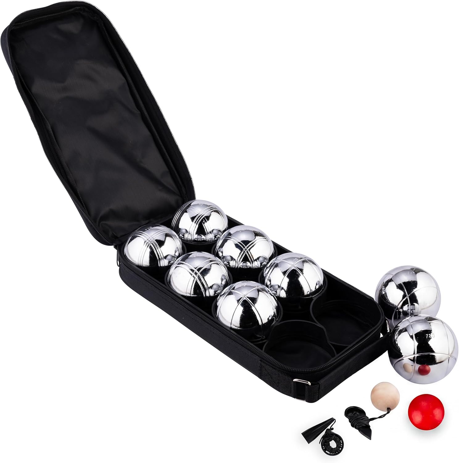 Weible Spiele Engelhart 8 Boules Set in Zip Bag/Petanque