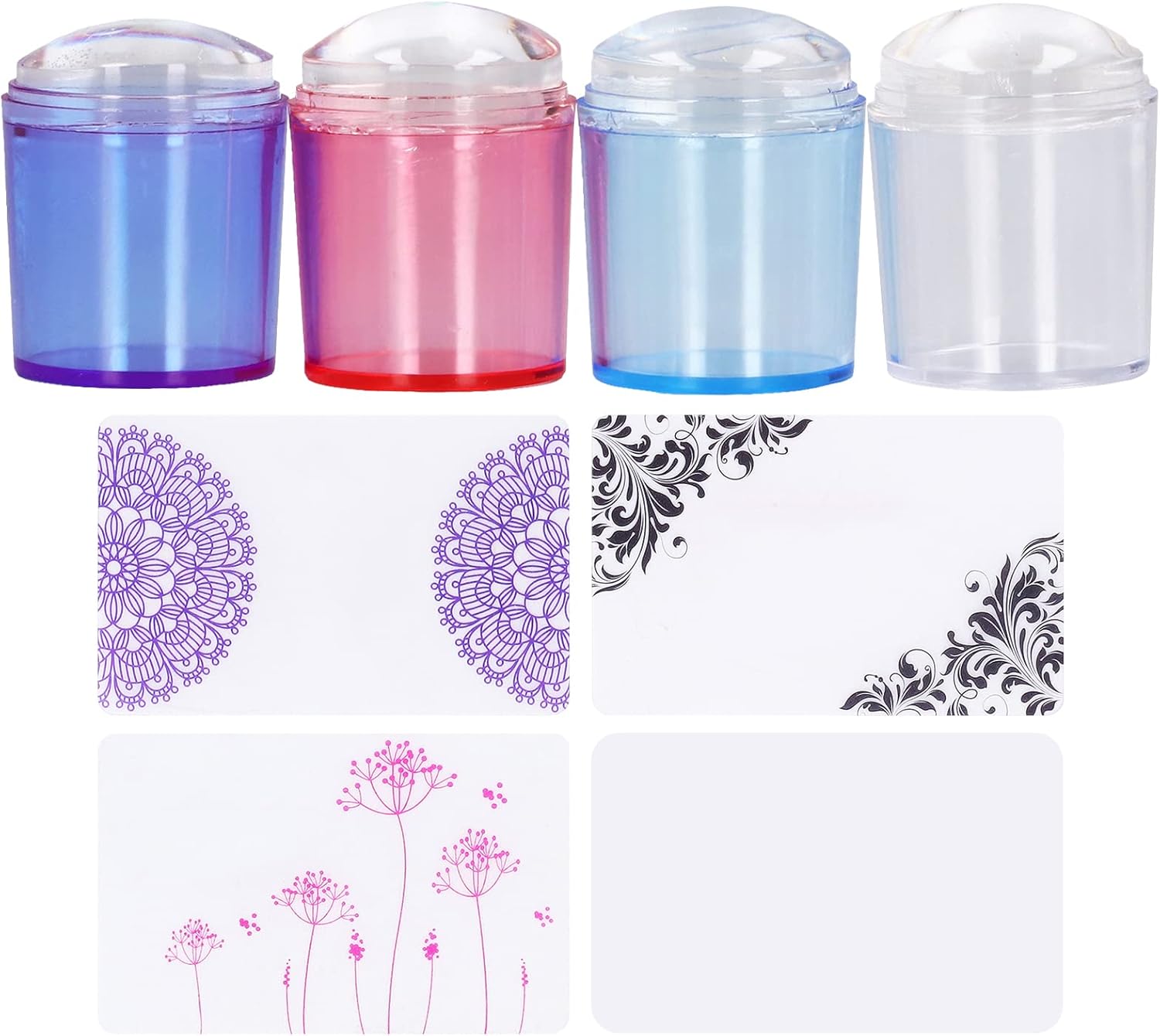 Nail Art Pestle Clear Silicone Stamping Clear Jelly Nail Pestles Kit for DIY French Nail Nail Art Pestle Clear Silicone Stamping Clear Jelly Nail Pestles Kit for DIY French Nail