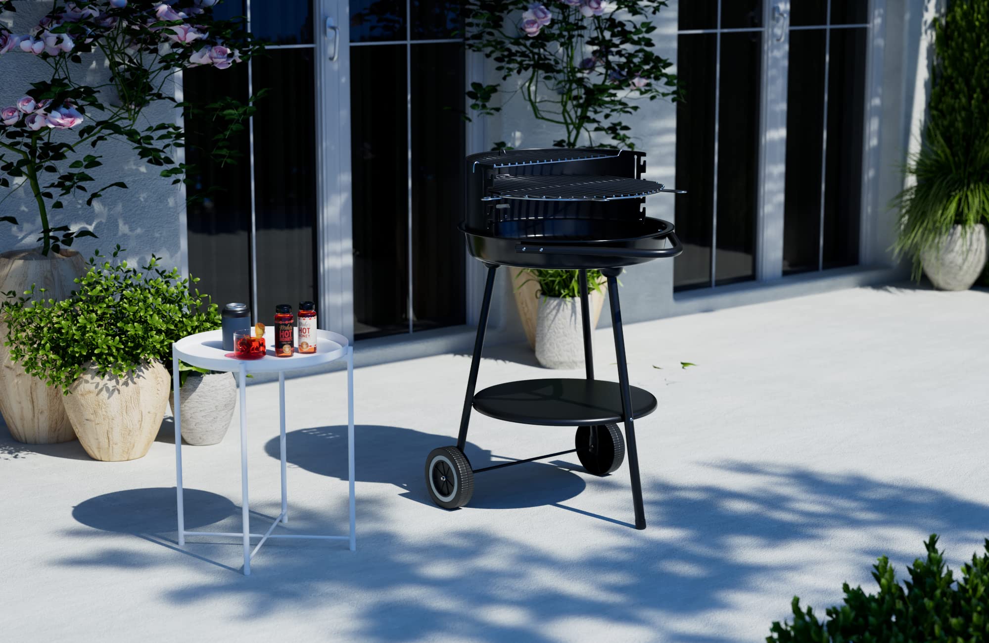 ACTIVA Holzkohlegrill Johannesburg I Premium Holzkohle Grill inkl. hochwertigem & verchromtem Grillrost I Robuster Kohlegrill für ein einzigartiges Grillerlebnis I inkl. Warmhalterost