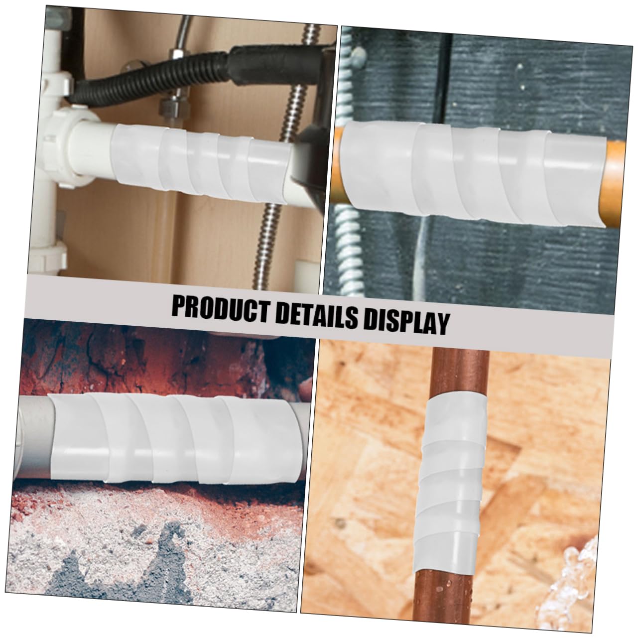 Artibetter 5 ensembles Ruban Adhésif Étanche En Vinyle Pour Conduits Résistant Imperméable Blanc Adhésif Pour Fenêtre Amovible Réparation Colle Fine Fuite De Plomberie 2 rouleaux*5