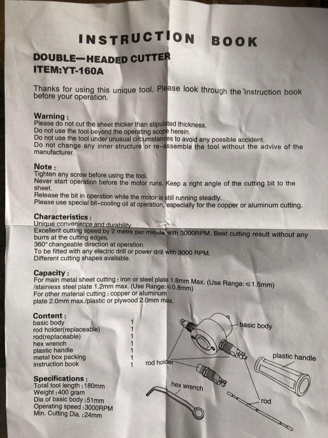 Up To 40% OFF Antrader Metal Sheet Double Headed Nibbler Cutter Drill Attachment Cutting Tool with Wrench and Parts 5pcs Hole Saw Set Exclusive Discount 60% Price Antrader Metal Sheet Double Headed Nibbler Cutter Drill Attachment Cutting Tool with Wrench and Parts 5pcs Hole Saw Set