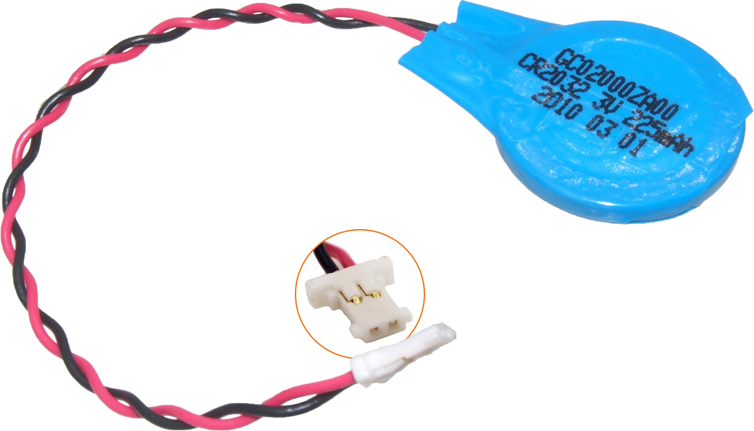 オーディオファン CR2032 CMOS バックアップ用バッテリー 3V 225mAh 2ピン スリムコネクタ GC02000ZA00