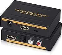 Vista 1 de avedio links Convertidor extractor de audio HDMI 4K a 60Hz, adaptador de divisor de audio de video HDMI + (SPDIF + L/R estéreo), compatible con Fire