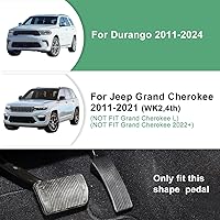 Vista 2 de Cubierta de Pedal de Acelerador, Freno y Gas Compatible con Jeep Grand Cherokee 2011-2019 2020 2021 Accesorios WK2, Compatible con Dodge Durango