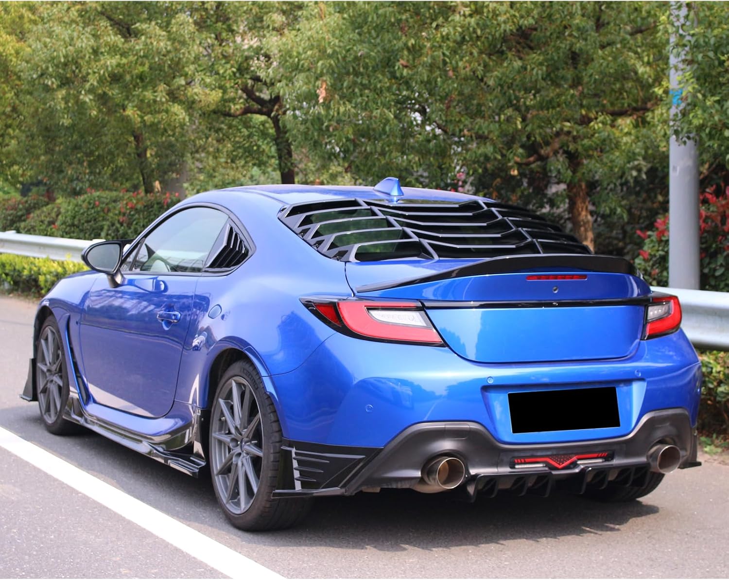 IKON MOTORSPORTS Rear Aprons, Compatible with 2022-2026 Subaru BRZ & Toyota GR86, JDM Style Matte Black PP Polypropylene Rear Bumper Lip Lower Side Spat Valance Winglet Canard Protector 2PCS