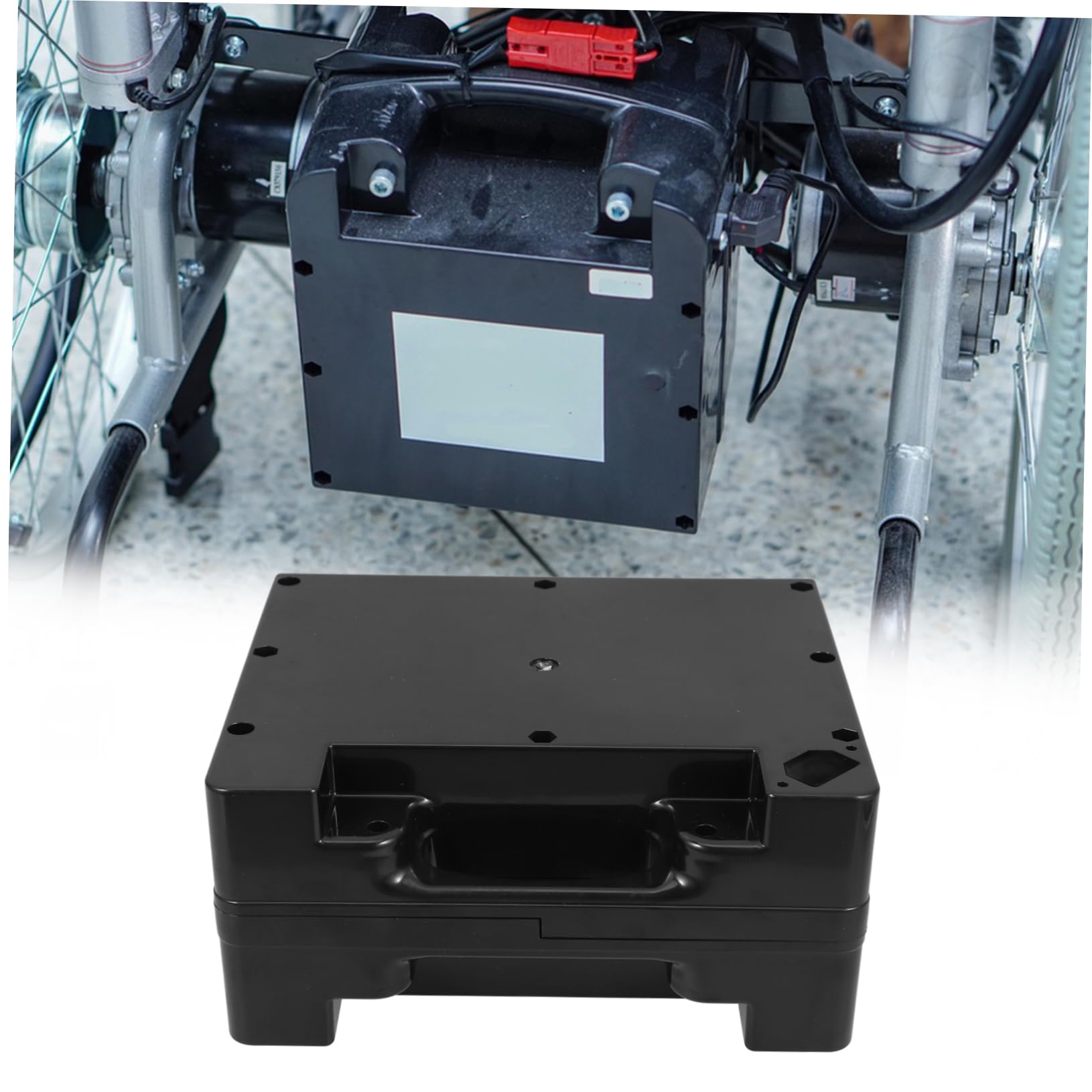 Lurrose Batteriefach Zuverlässig und Stilvolles Modernes Design 12v/12ah für Elektrorollstühle aus Abs Kunststoff 2 Stück für Sichere Akkuspeicherung im Rollstuhl