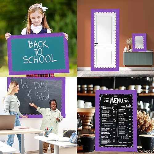 Miniatura 32 de Bordes de tablón de anuncios de 65 pies, bordes festoneados brillantes, borde decorativo para póster, decoración de aula para escuela, tiras de Verde