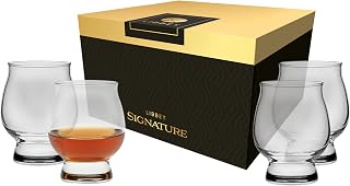 Libbey Kentucky Bourbon Trail Whiskey Tasting Glasses Set of 4 - 8oz Tulip Glasses, Dishwasher Safe, Restaurant Quality for Bourbon Lovers