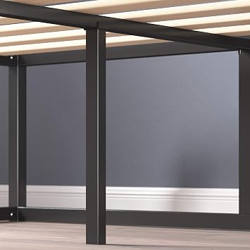 Zinus Joseph Modern Studio 14 Inch Platforma Bed Frame, Mattress Foundation with Wood Slat Support, Queen, Black