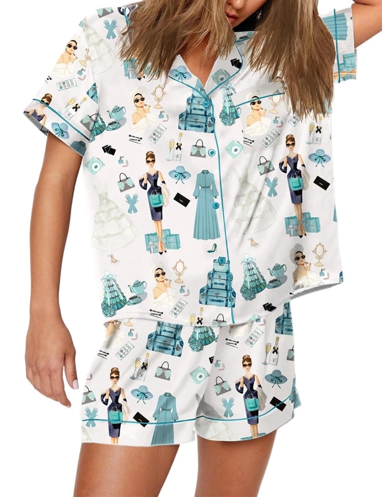 jurk met wijde rok en strik in satijn uit de collectie van linea