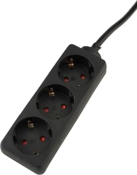 Unitec TSD 4+2 Ciabatta Multipresa Con Cavo 4 Metri - 4 Prese Schuko E 2 Euro - Protezione Da Sovratensione Con Spia - Uso Interno