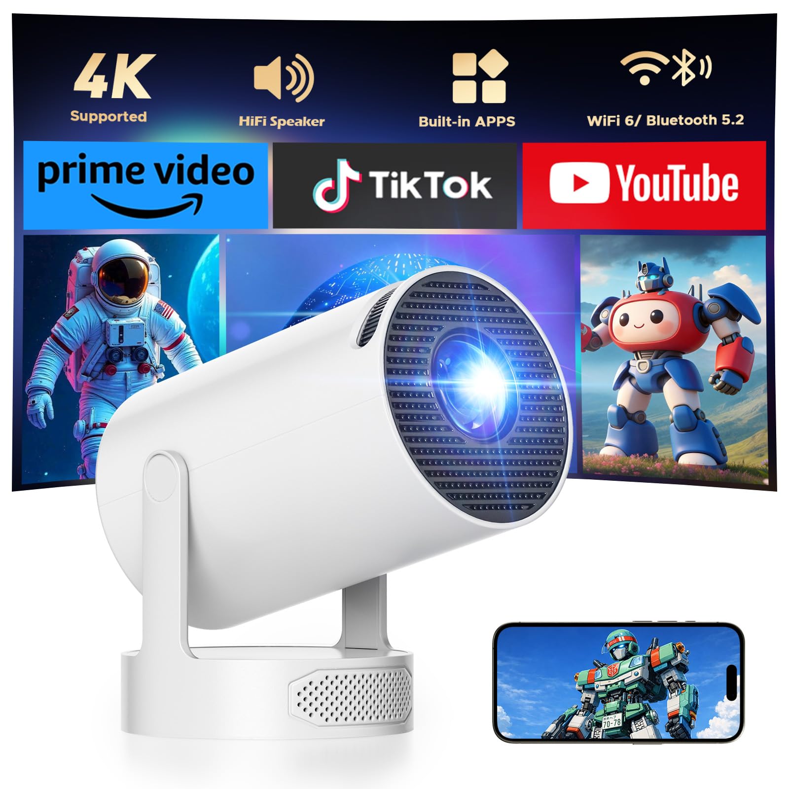 Mini Projector 4k Supported