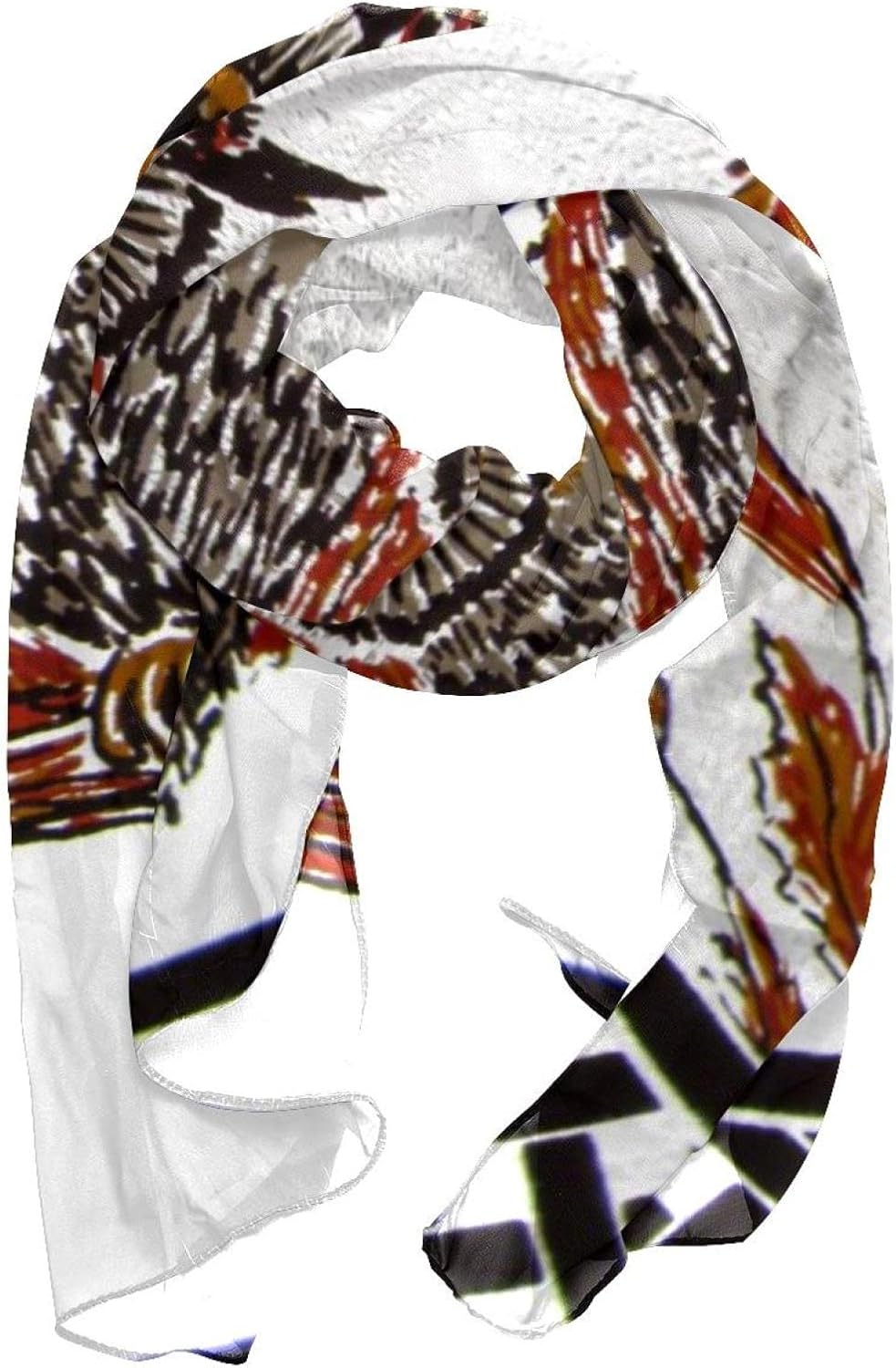 suojapuku Scarf Wrap Shawl Lightweight Travel Scarf,Snow Owl Lover,Soft Wraps Long Chiffon Scarfs for Women