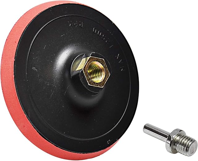 Talerz szlifierski z rzepem 125 mm z gwintem M14 x 2 do szlifierek wraz z trzpieniem napinającym