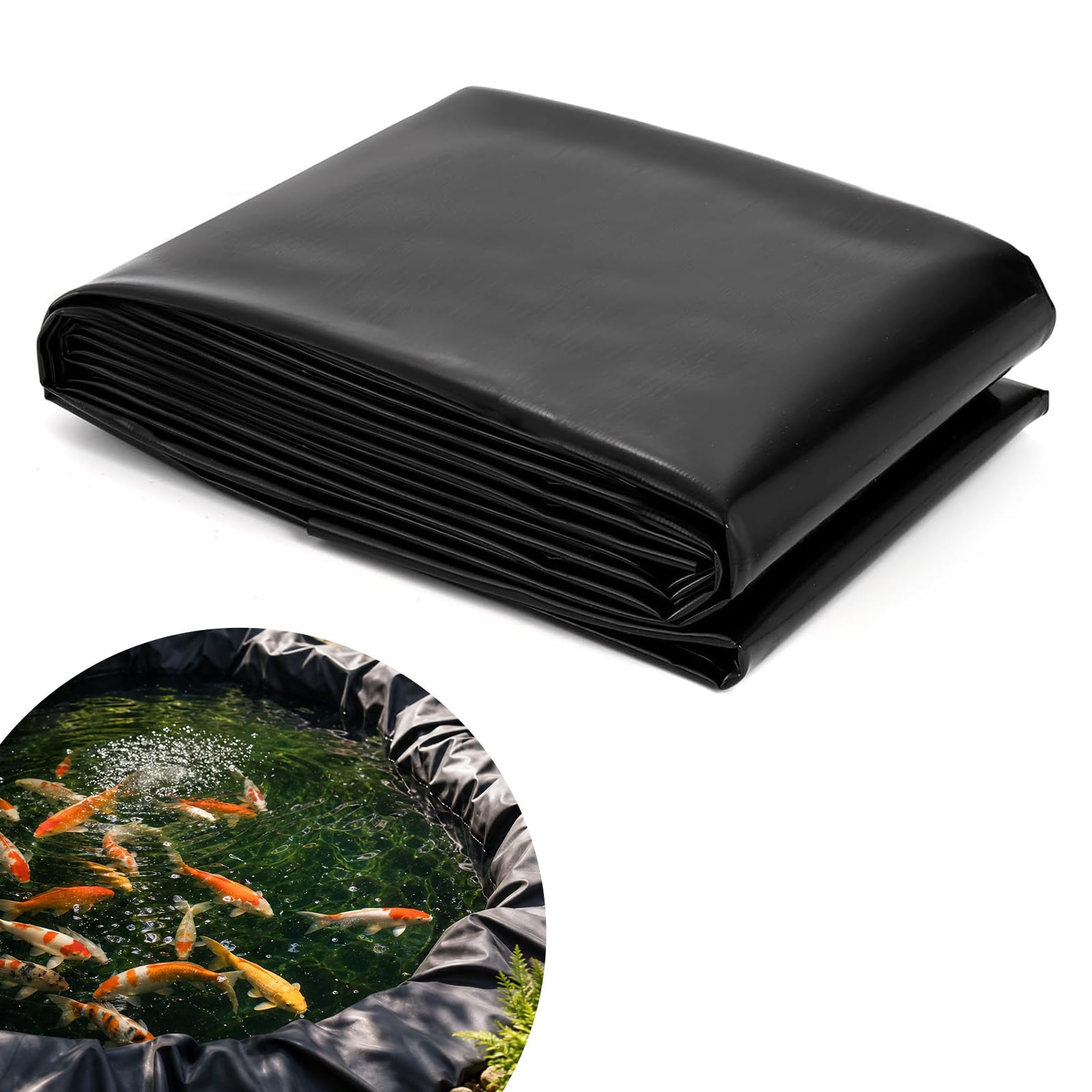 Bâche Bassin Extérieur 0.2mm Epaisseur, Bâche pour Bassin, Liner De Bassins pour à Poissons Jardin pour Bassins d'Agrément, Cascade Revêtement d'Étang (0.2 * 3 * 4)